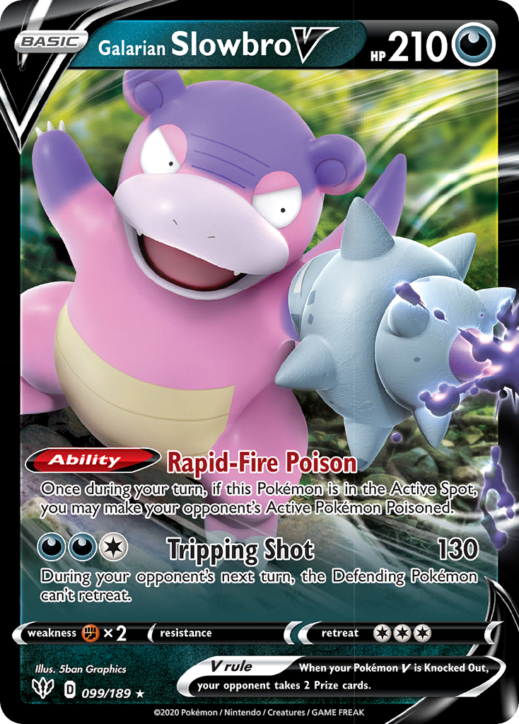 Galarian Slowbro V (099/189) [Sword & Shield: Darkness Ablaze] | Arkham Games and Comics