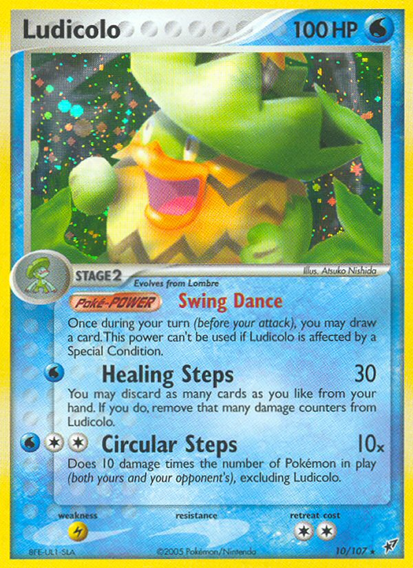 Ludicolo (10/107) [EX: Deoxys] | Arkham Games and Comics