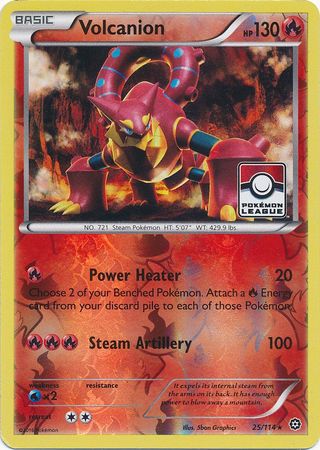 Volcanion (25/114) (League Promo) [XY: Steam Siege] | Arkham Games and Comics