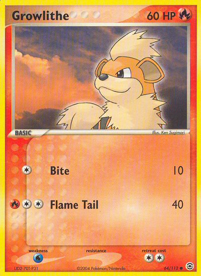 Growlithe (64/112) [EX: FireRed & LeafGreen] | Arkham Games and Comics