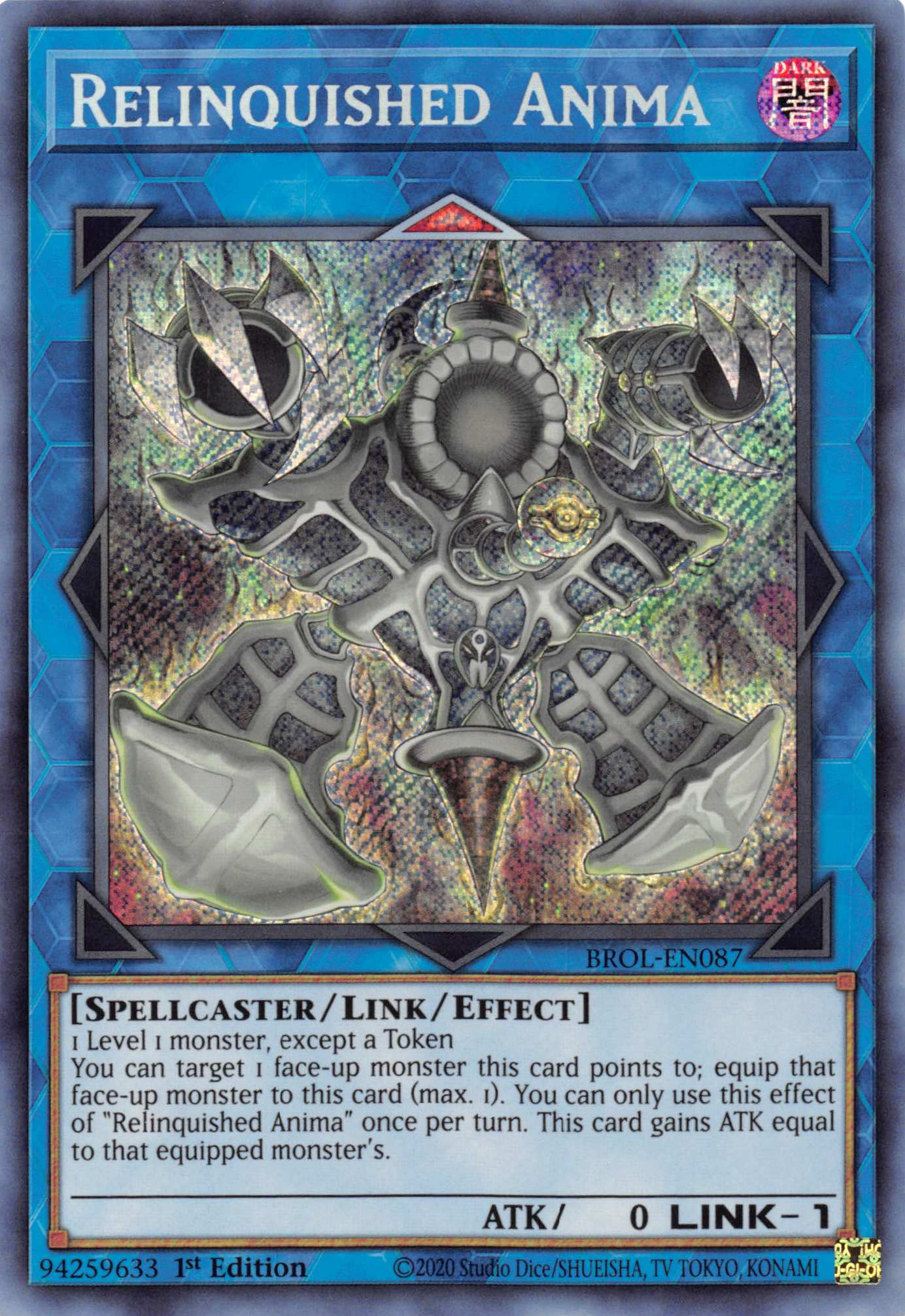 Relinquished Anima [BROL-EN087] Secret Rare | Arkham Games and Comics
