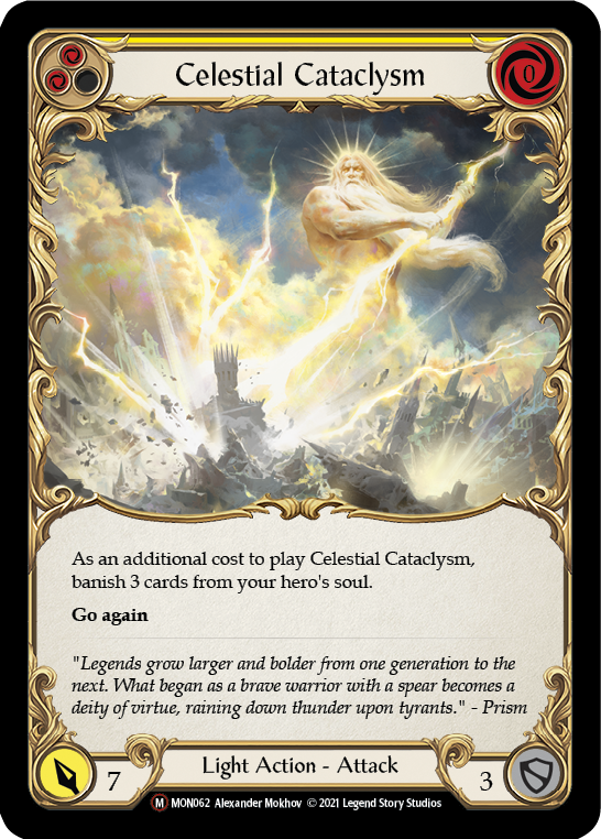 Celestial Cataclysm [U-MON062-RF] (Monarch Unlimited)  Unlimited Rainbow Foil | Arkham Games and Comics