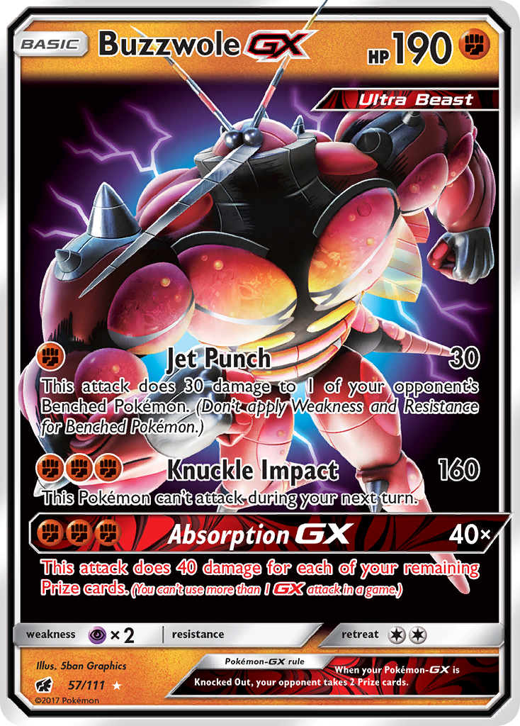 Buzzwole GX (57/111) [Sun & Moon: Crimson Invasion] | Arkham Games and Comics