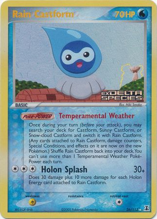 Rain Castform (26/113) (Stamped) [EX: Delta Species] | Arkham Games and Comics