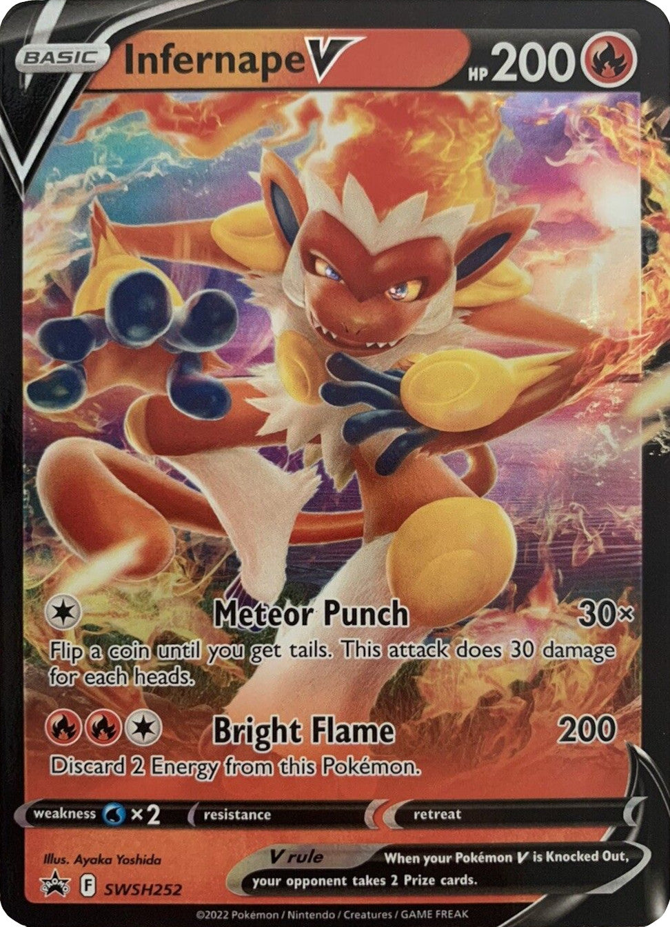 Infernape V (SWSH252) (Jumbo Card) [Sword & Shield: Black Star Promos] | Arkham Games and Comics