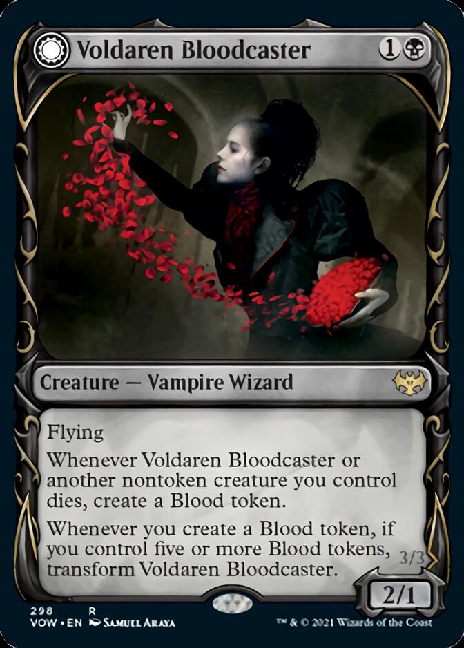 Voldaren Bloodcaster // Bloodbat Summoner (Showcase Fang Frame) [Innistrad: Crimson Vow] | Arkham Games and Comics