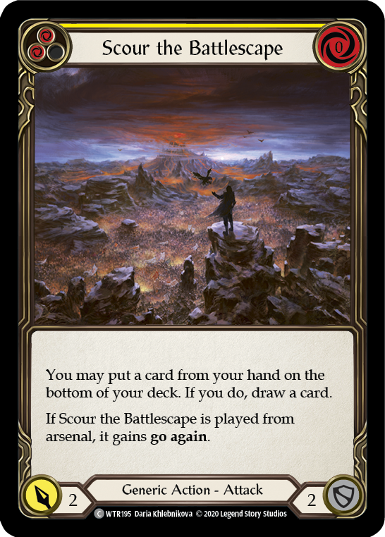 Scour the Battlescape (Yellow) [U-WTR195] (Welcome to Rathe Unlimited)  Unlimited Normal | Arkham Games and Comics