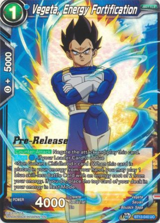 Vegeta, Energy Fortification (BT13-040) [Supreme Rivalry Prerelease Promos] | Arkham Games and Comics