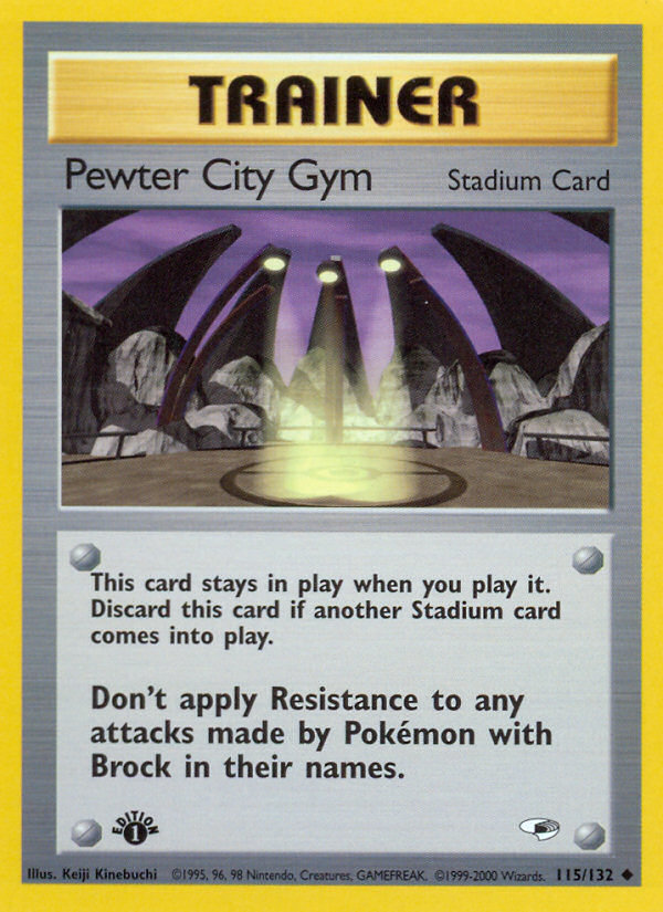 Pewter City Gym (115/132) [Gym Heroes 1st Edition] | Arkham Games and Comics