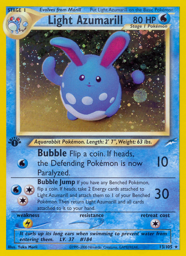 Light Azumarill (13/105) [Neo Destiny 1st Edition] | Arkham Games and Comics