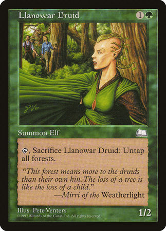 Llanowar Druid [Weatherlight] | Arkham Games and Comics