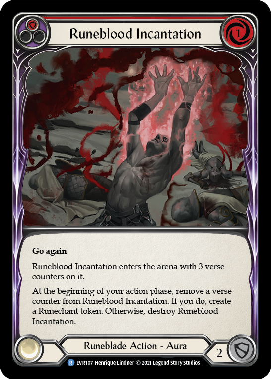 Runeblood Incantation (Red) [EVR107] (Everfest)  1st Edition Rainbow Foil | Arkham Games and Comics