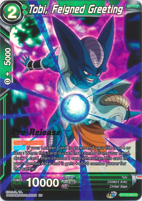 Tobi, Feigned Greeting (BT13-068) [Supreme Rivalry Prerelease Promos] | Arkham Games and Comics