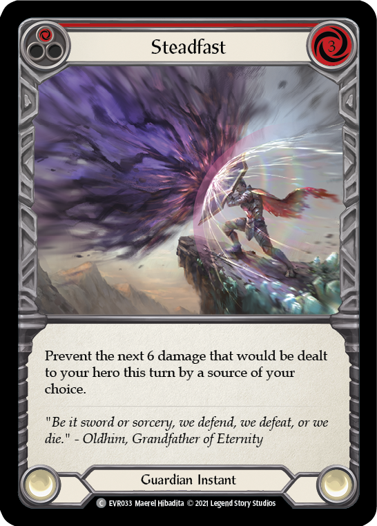 Steadfast (Red) [EVR033] (Everfest)  1st Edition Rainbow Foil | Arkham Games and Comics