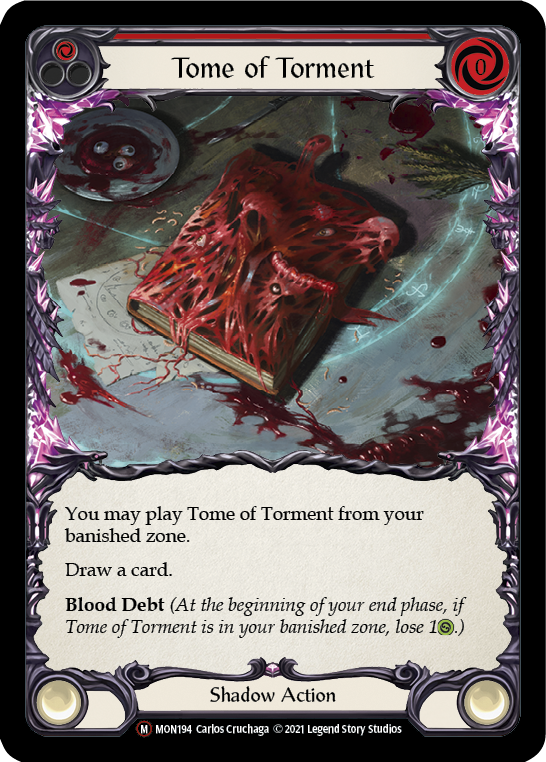 Tome of Torment [U-MON194-RF] (Monarch Unlimited)  Unlimited Rainbow Foil | Arkham Games and Comics