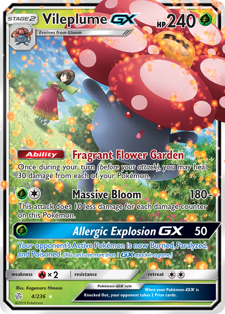 Vileplume GX (4/236) [Sun & Moon: Cosmic Eclipse] | Arkham Games and Comics