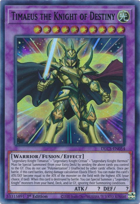 Timaeus the Knight of Destiny (Purple) [DLCS-EN054] Ultra Rare | Arkham Games and Comics