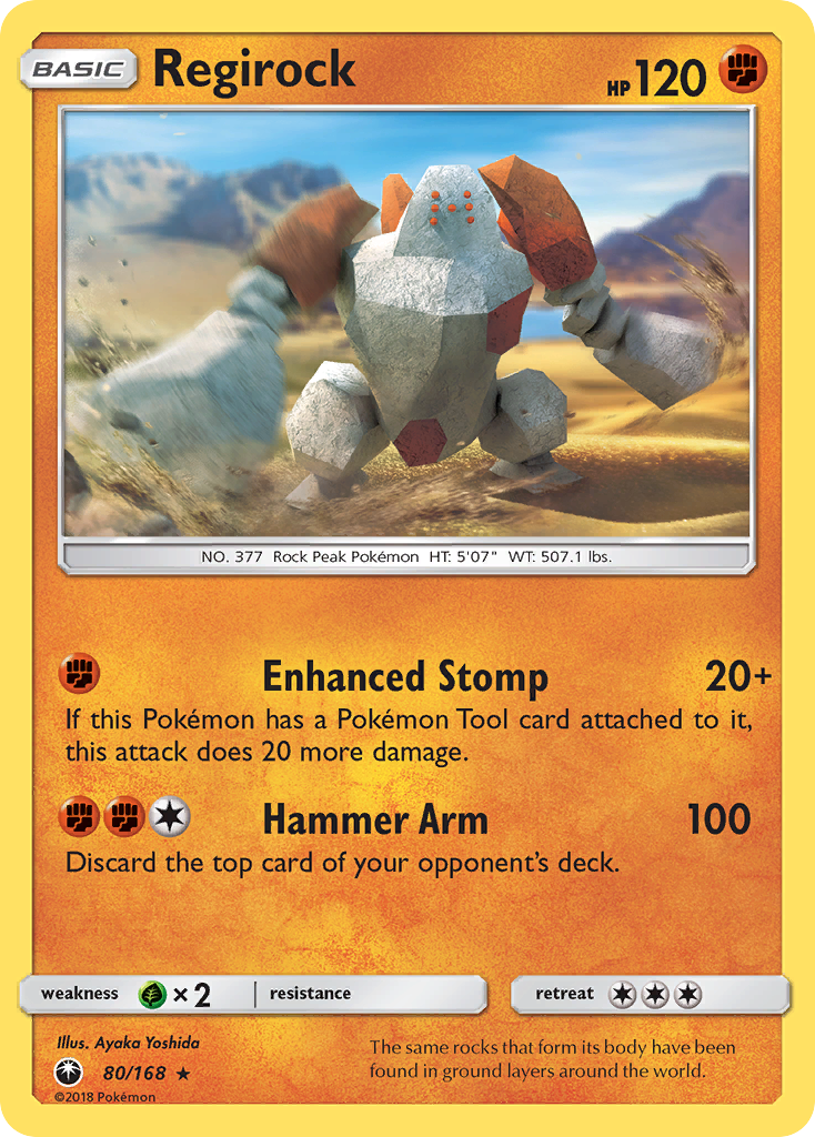 Regirock (80/168) [Sun & Moon: Celestial Storm] | Arkham Games and Comics