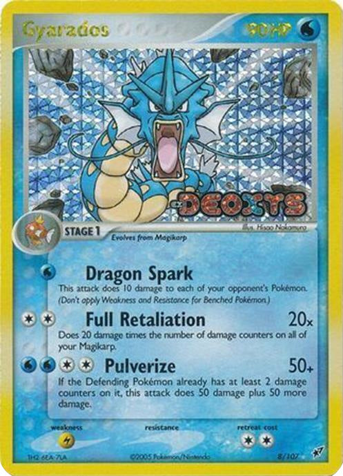 Gyarados (8/107) (Stamped) [EX: Deoxys] | Arkham Games and Comics