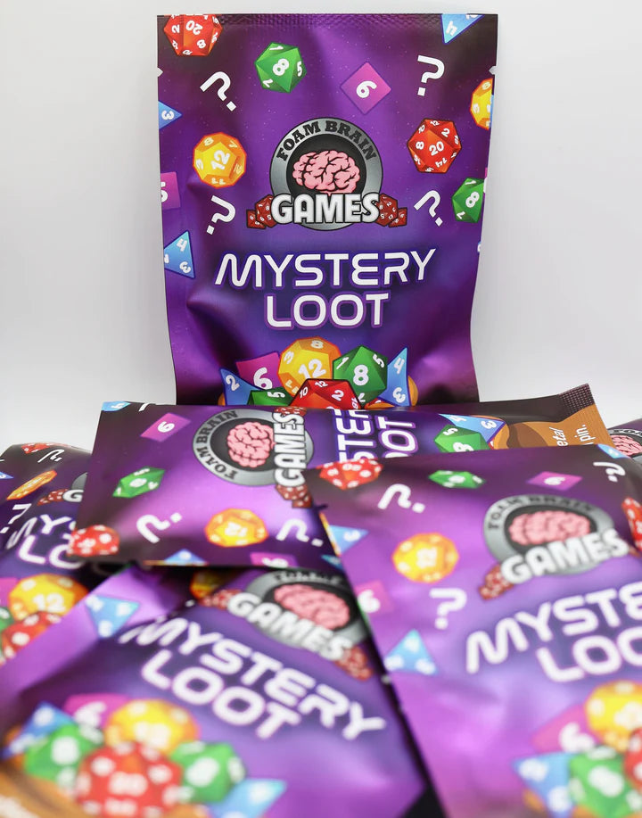 Foam Brain: Epic Mystery Loot: Mini Metal RPG Set + Enamel Pin | Arkham Games and Comics