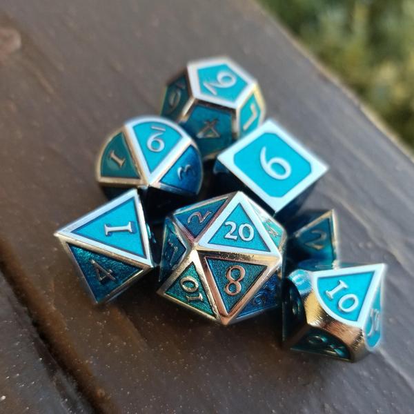 Misty Mountain Metal Dice Set | Arkham Games and Comics